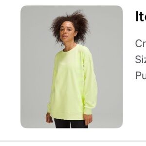 Lululemon Oversized Crew Yellow
